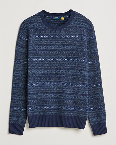 Mies |  | Polo Ralph Lauren | Wool/Cashmere Fairisle Knitted Sweater Navy