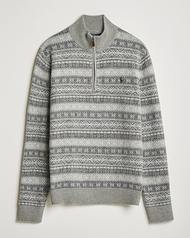 Mies |  | Polo Ralph Lauren | Wool/Cashemer Fairisle Half Zip Grey