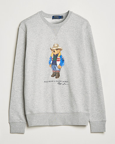 Mies | Preppy Authentic | Polo Ralph Lauren | Printed Denim Bear Sweatshirt Andover Heather