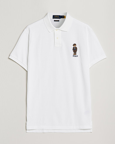 Mies |  | Polo Ralph Lauren | Custom Slim Fit Denim Bear Polo White