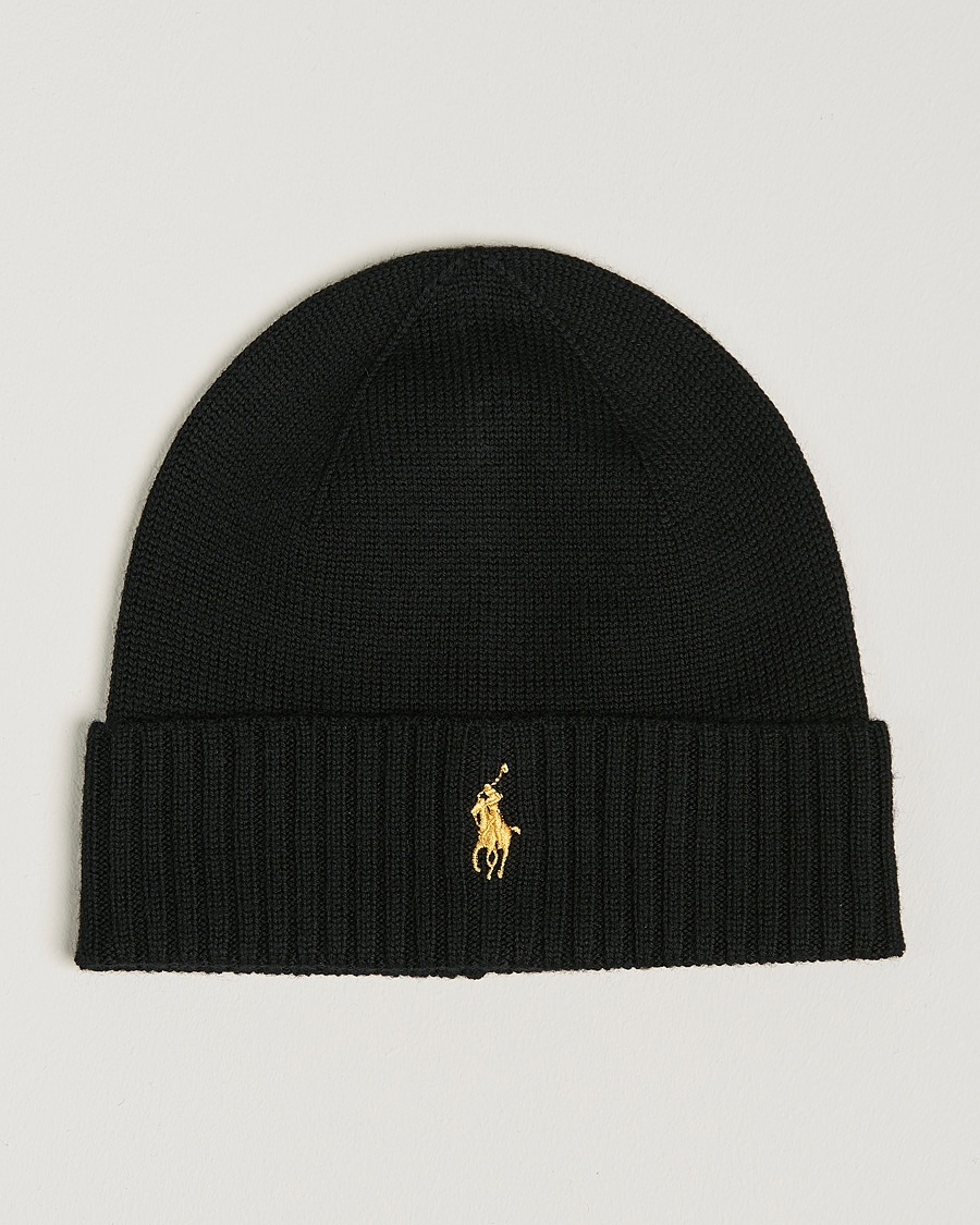 Polo Ralph Lauren Merino Beanie Polo Black – Musta