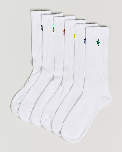 Mies | Sukat | Polo Ralph Lauren | 6-Pack Cotton Crew Socks White