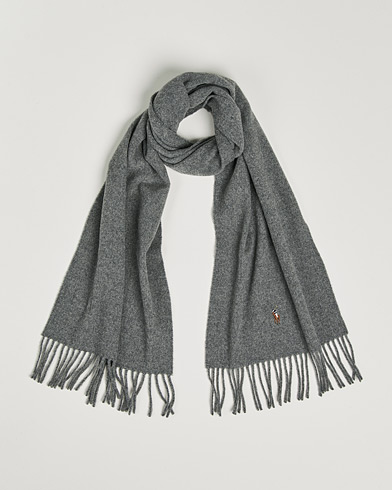 Mies | Preppy Authentic | Polo Ralph Lauren | Signature Wool Scarf Fawn Grey Heather