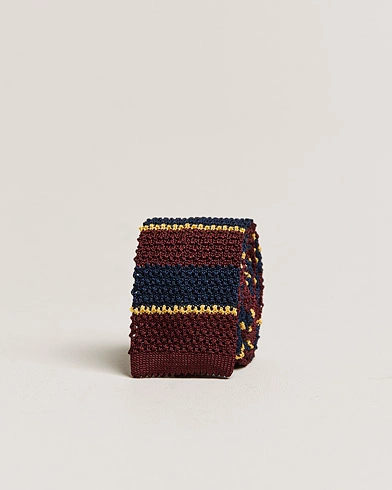Mies |  | Polo Ralph Lauren | Knitted Striped Tie Wine/Navy/Gold