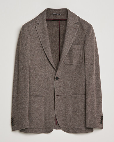 Mies | Villakankaiset pikkutakit | Canali | Structured Wool Jersey Jacket Beige 