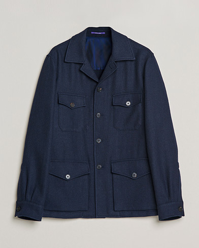 Mies |  | Ralph Lauren Purple Label | Snowden Tweed Field Jacket Navy