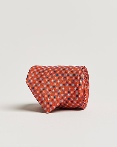 Mies | E. Marinella | E. Marinella | 3-Fold Micro Pattern Silk Tie Orange