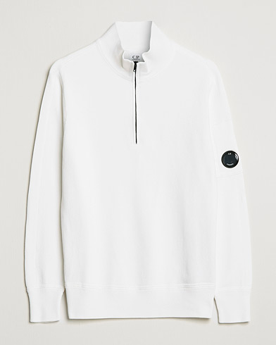 Mies |  | C.P. Company | Knitted Cotton Lens Half Zip White