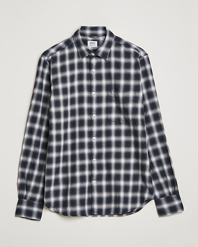 Mies | Rennot paidat | Aspesi | Checked Flannel Shirt Blue/Grey