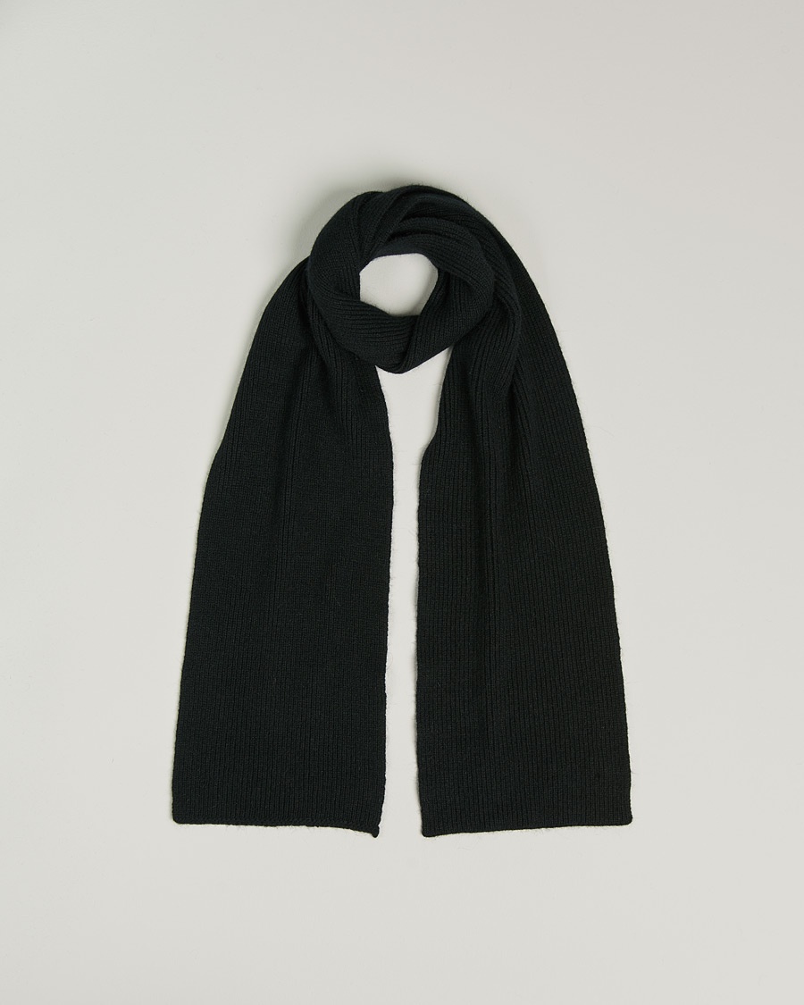 Le Bonnet Lambswool/Caregora Scarf Onyx – Musta