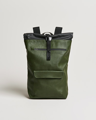 Mies | Reput | Brooks England | Rivington Cotton Canvas 18L Rolltop Backpack Forest