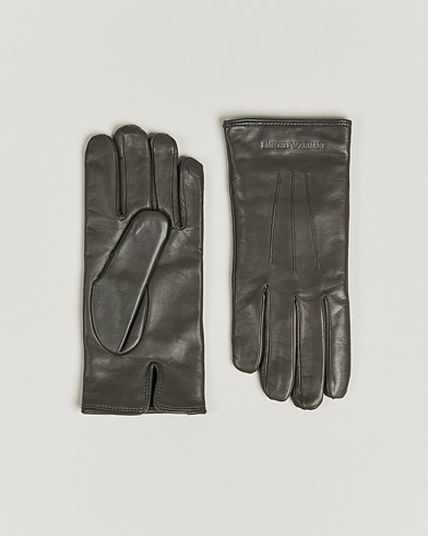 Mies | Käsineet | Emporio Armani | Leather Gloves Grey