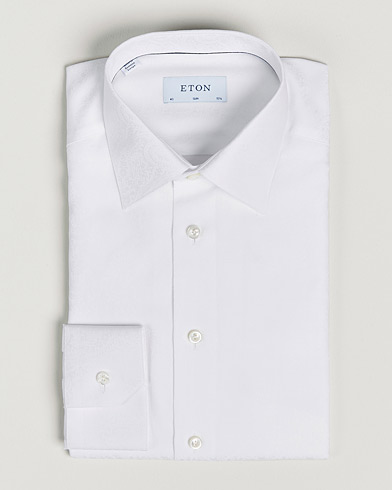 Mies | Bisnespaidat | Eton | Jaquard Paisley Shirt White
