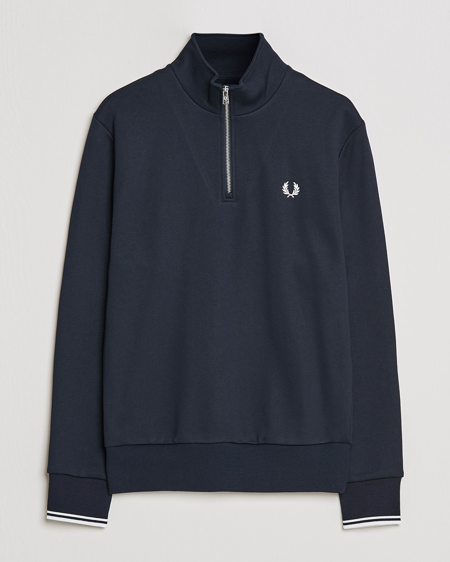 Fred Perry Half Zip Sweatshirt Navy – Sininen