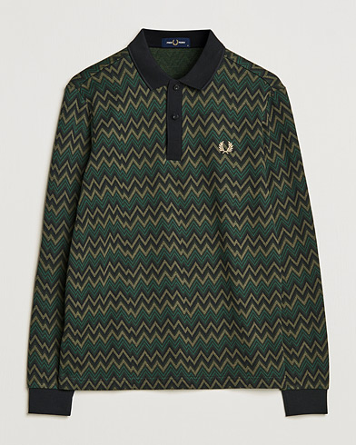 Mies | Puserot | Fred Perry | Jaquard Polo Shirt Night Green