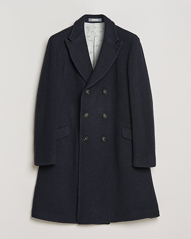 Mies |  | Massimo Alba | Oversize Wool Herringbone Coat Dark Navy