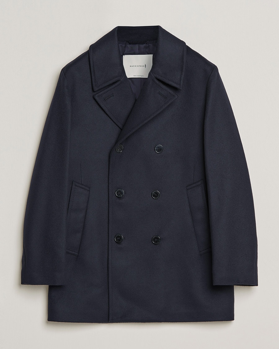 Mackintosh Dalton Wool/Cashmere Peacoat Navy – Sininen