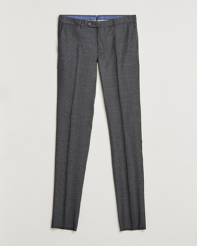 Mies | Flanellihousut | PT01 | Slim Fit Glencheck Wool Trousers Medium Grey