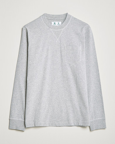 Mies |  | Barbour White Label | Sheppey Long Sleeve Pocket Tee Grey Marl