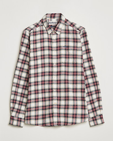 Mies |  | Barbour Lifestyle | Alderton Flannel Check Shirt Ecru