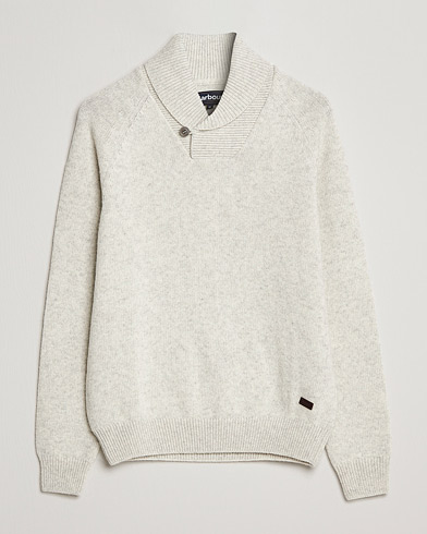 Mies | Puserot | Barbour Lifestyle | Gurnard Dock Shawl Knitted Sweater Whisper White