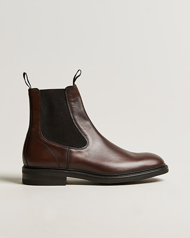 Mies | Business & Beyond | Loake 1880 | Dingley Waxed Leather Chelsea Boot Dark Brown