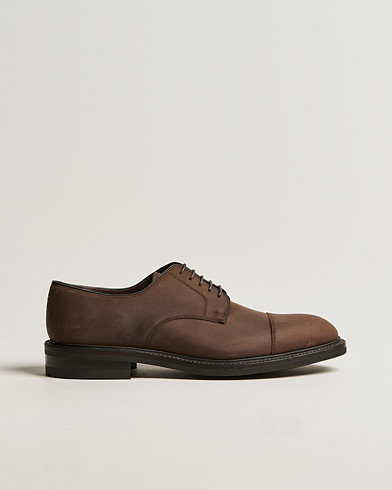 Mies | Business & Beyond | Loake 1880 | Ampleforth Oiled Nubuck Toe-Cap Derby Brown