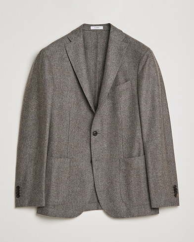 Mies | Italian Department | Boglioli | K Jacket Herringbone Wool Blazer Light Grey