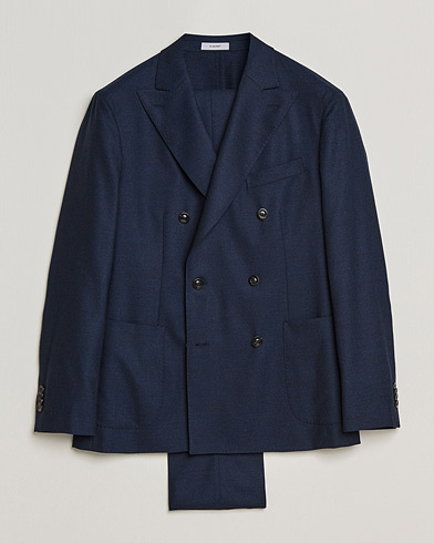 Mies |  | Boglioli | K Jacket DB Flannel Suit Navy