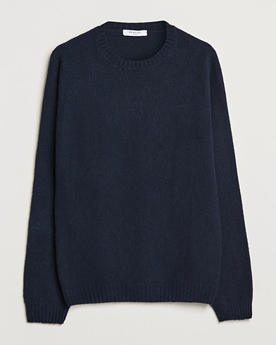 Mies | Italian Department | Boglioli | Brushed Cashmere Sweater Navy