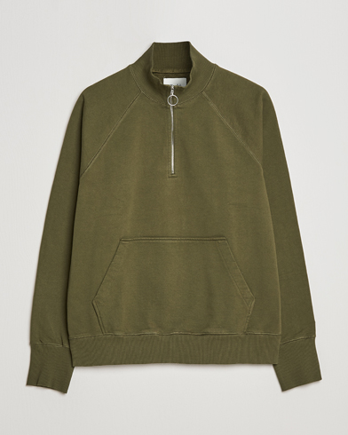 Mies |  | Drake's | Quarter Zip Sweatshirt Green
