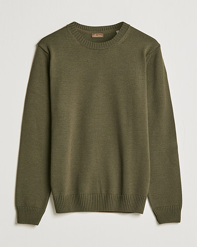Mies | Business & Beyond | Stenströms | Chunky Merino Crew Neck Forest Green