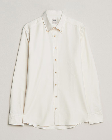 Mies |  | Stenströms | Slimline Flannel Shirt Off White