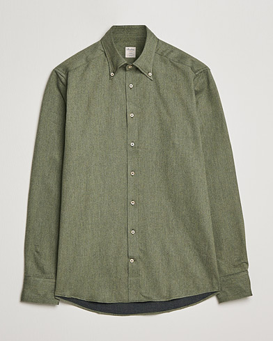 Mies | Kauluspaidat | Stenströms | Slimline Flannel Shirt Green