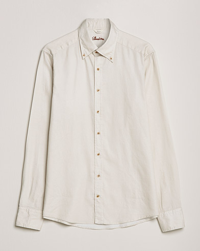 Mies | Kauluspaidat | Stenströms | Slimline Button Down Printed Oxford Shirt Beige