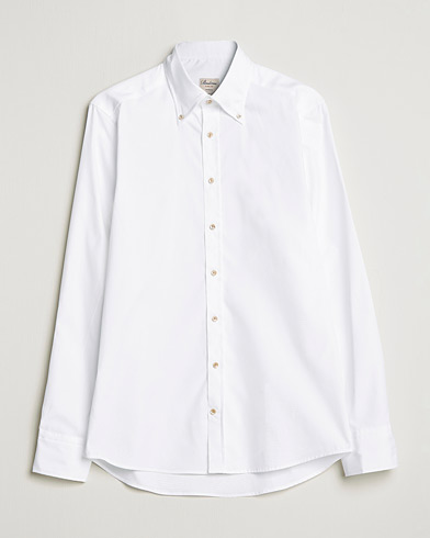 Mies | Kauluspaidat | Stenströms | Slimline Button Down Pinpoint Oxford Shirt White