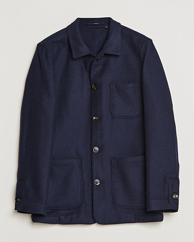 Mies |  | Lardini | Wool/Cashmere Shirt Jacket Navy