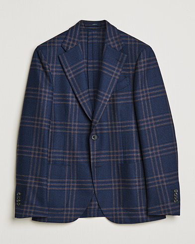Mies |  | Lardini | Checked Wool Blazer Navy