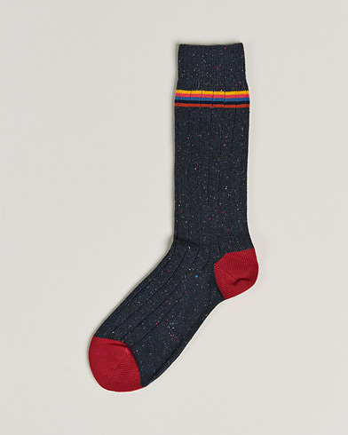 Mies |  | Paul Smith | Ribbed Melange Sock Navy