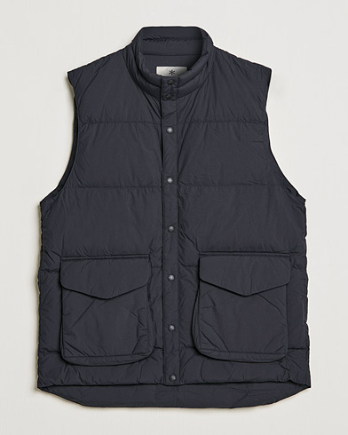 Mies | Japanese Department | Snow Peak | Recycled Nylon Ripstop Down Vest Black