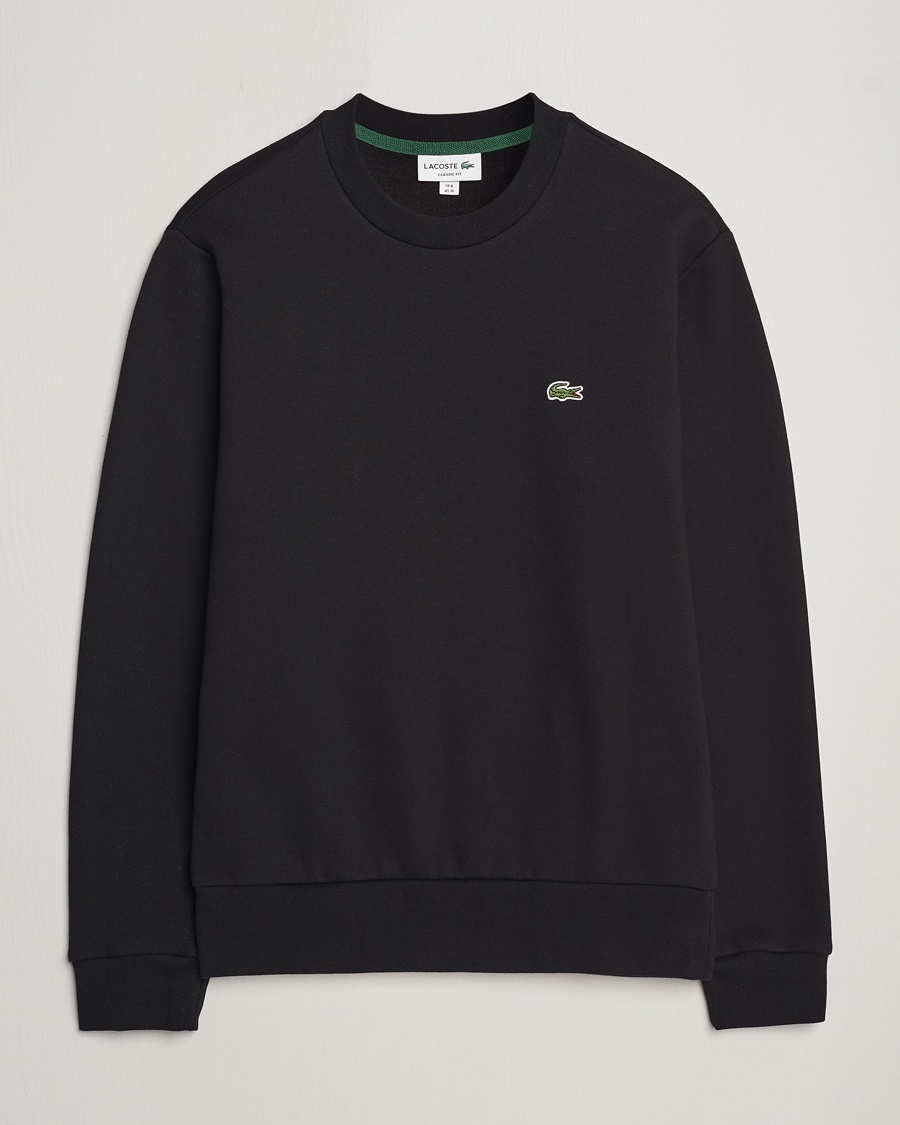 Lacoste Crew Neck Sweatshirt Black – Musta