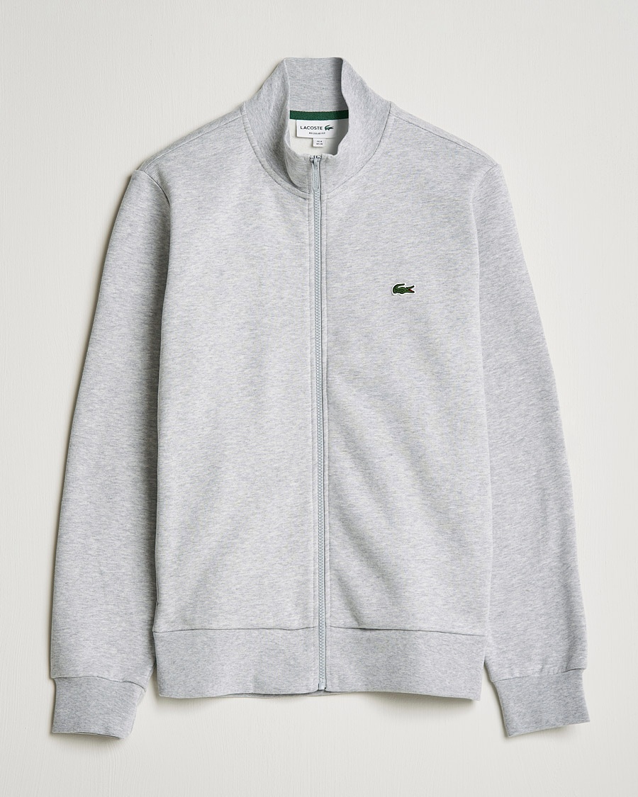 Lacoste Full Zip Sweater Silver Chine – Harmaa