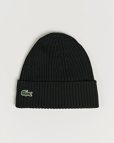 Mies | Pipot | Lacoste | Wool Knitted Beanie Black
