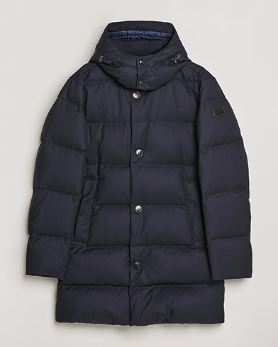 Mies | American Heritage | Woolrich | Luxe Long Parka Melton Blue