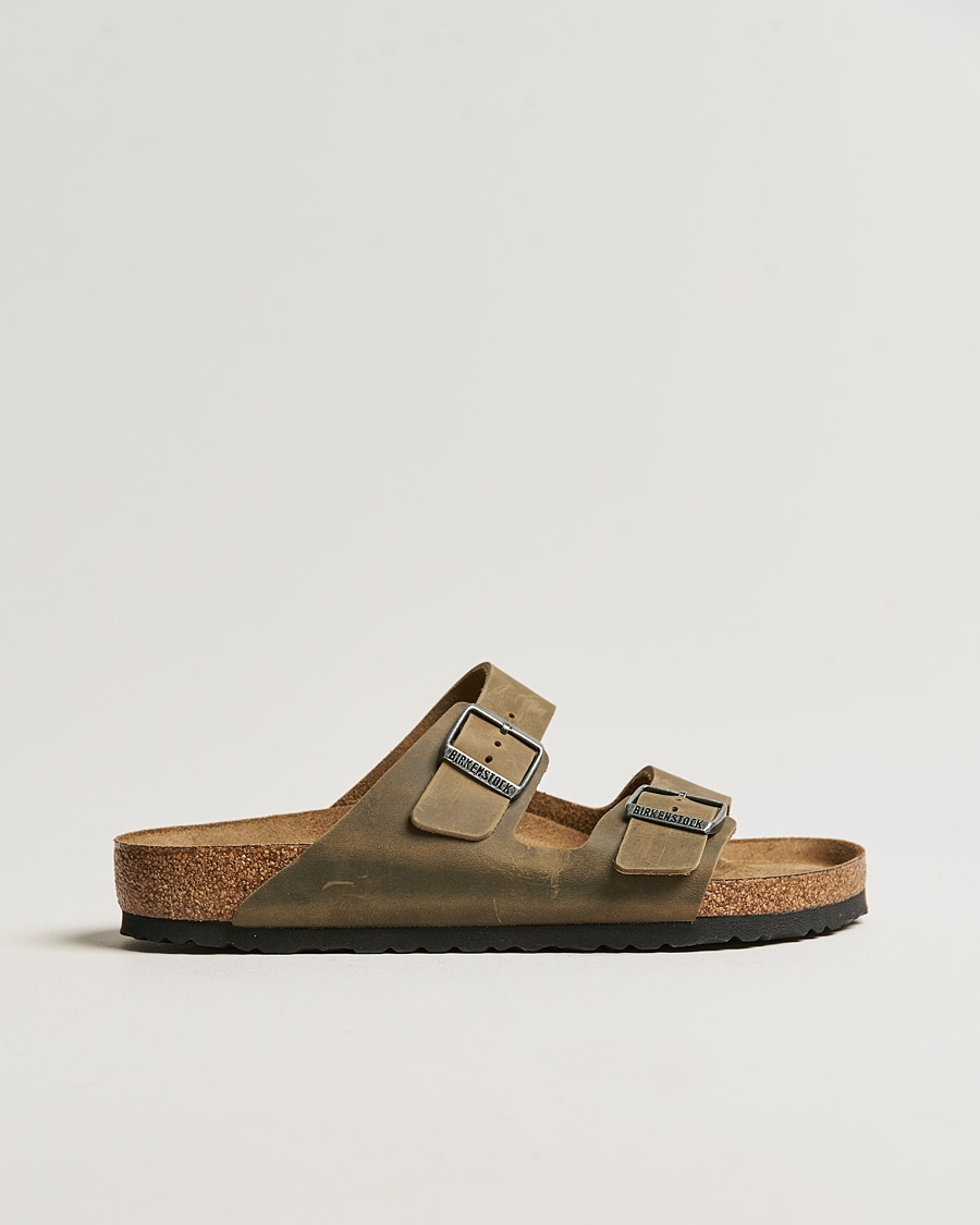 BIRKENSTOCK Arizona Soft Footbed Faded Khaki Oiled Leather – Vihreä