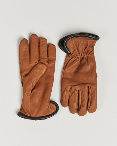 Mies | Käsineet | Filson | Original Lined Goatskin Gloves Saddle Brown