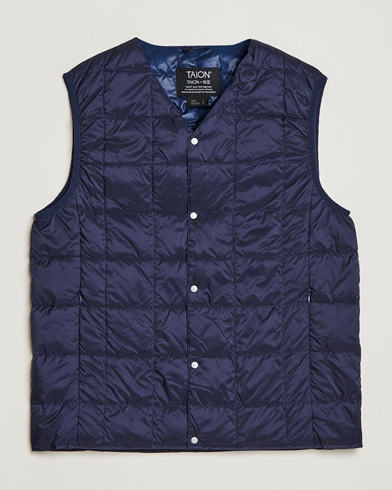 Mies | TAION | TAION | V-Neck Lightweight Down Vest Navy