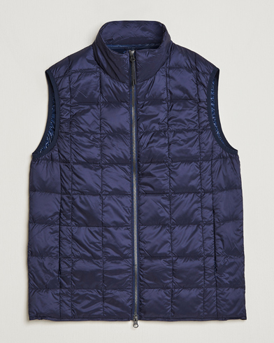 Mies |  | TAION | High Neck Full Zip Lightweight Down Vest Navy