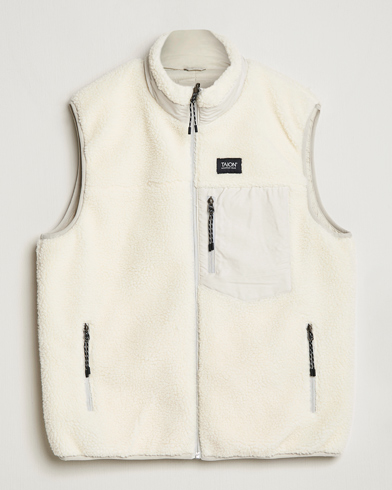 Mies |  | TAION | Reversible Fleece Vest Ice Grey/Ivory