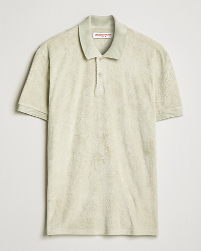 Mies | Pikeet | Orlebar Brown | Jarrett Towelling Polo Parched Green